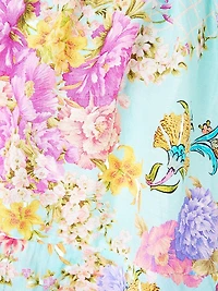 Floral Linen-Blend Minidress