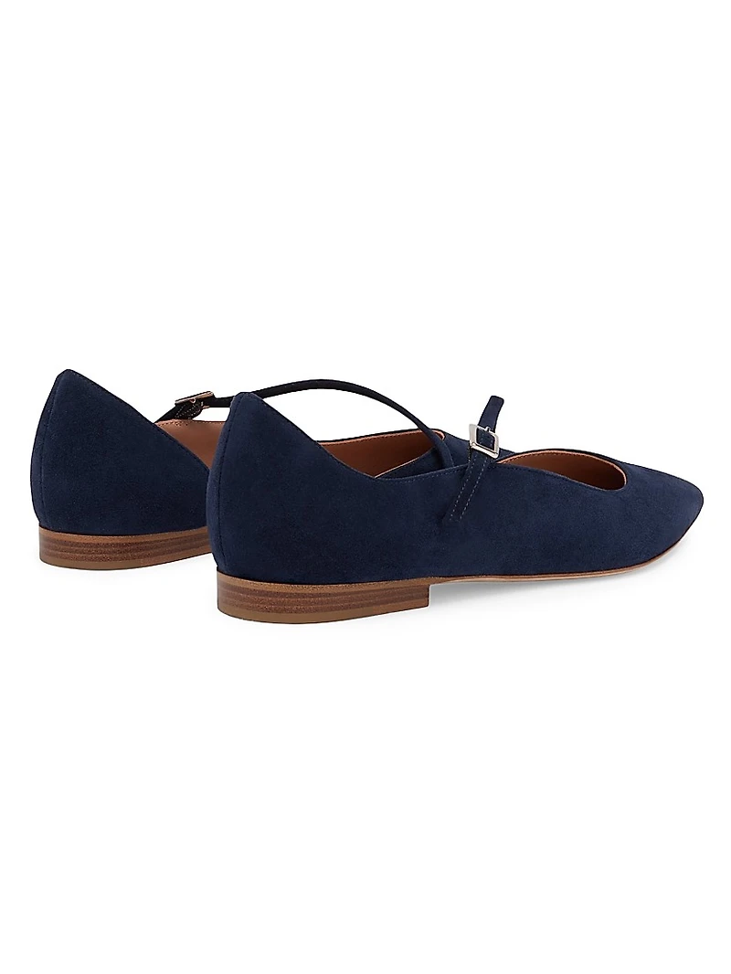 Bettina Suede Flat Pumps