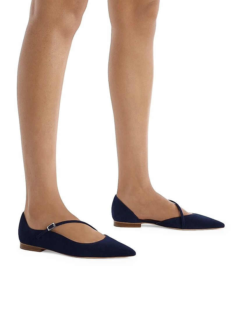 Bettina Suede Flat Pumps