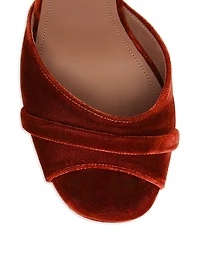Yuri Buckle 125MM Velvet Platform Sandals