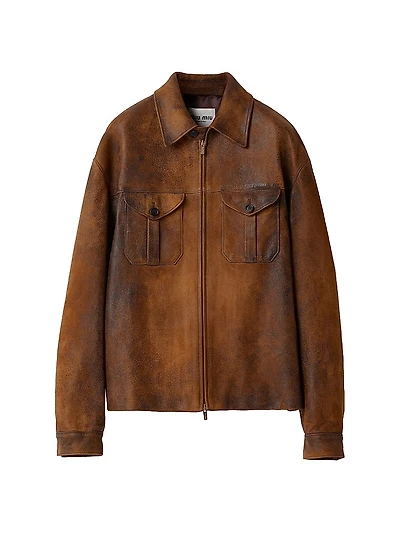 Waxed Suede Leather Jacket