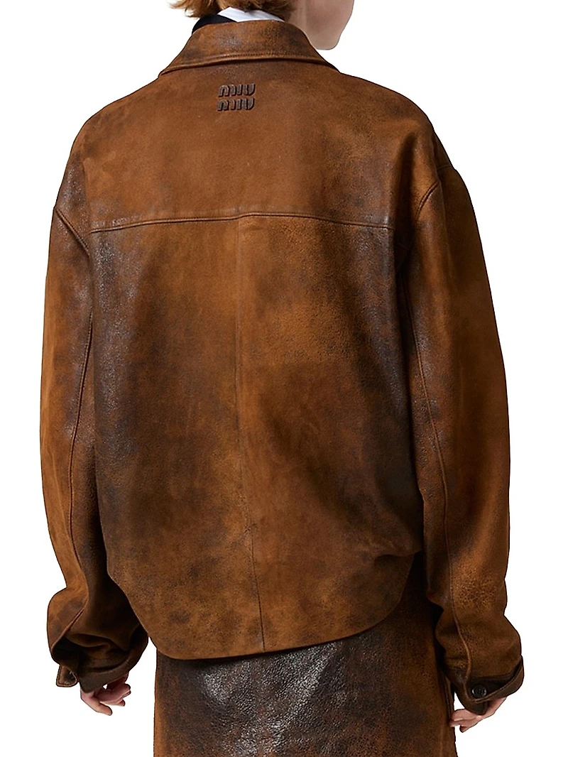 Waxed Suede Leather Jacket