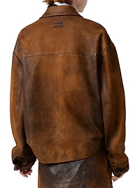 Waxed Suede Leather Jacket