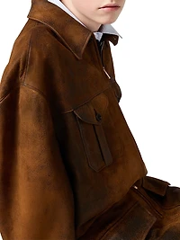 Waxed Suede Leather Jacket