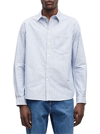 Saryan Striped Cotton Button-Front Shirt