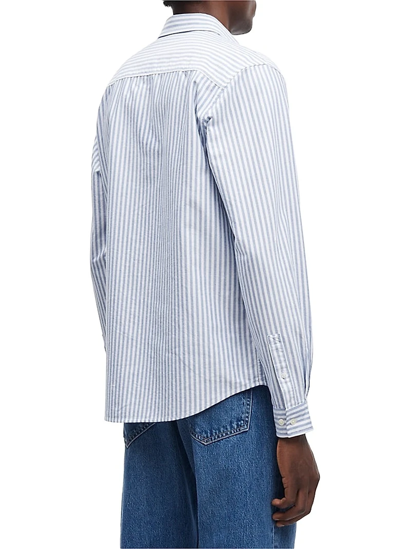 Saryan Striped Cotton Button-Front Shirt
