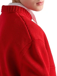 Wool Cardigan with Bow