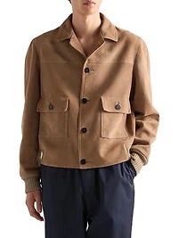 Suede Bomber Jacket