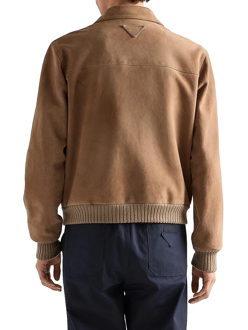 Suede Bomber Jacket