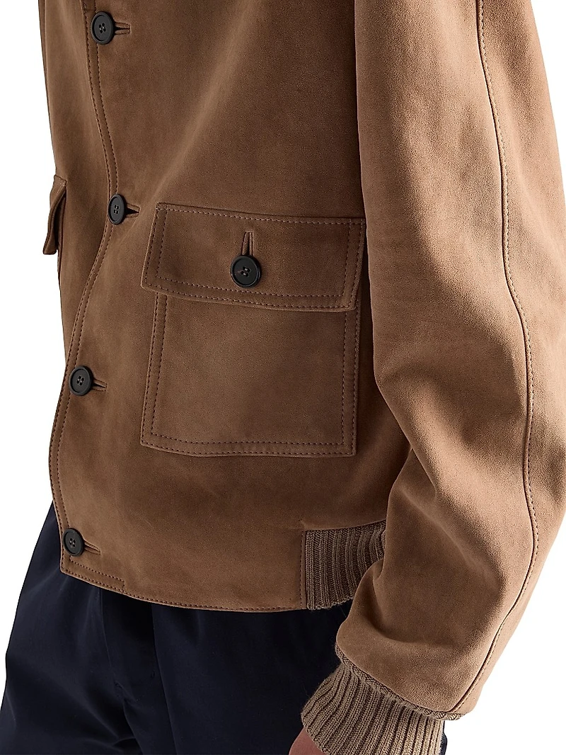 Suede Bomber Jacket
