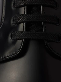 Brushed Leather Lace-Up Dress Shoes
