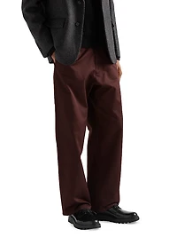 Brushed Leather Lace-Up Dress Shoes