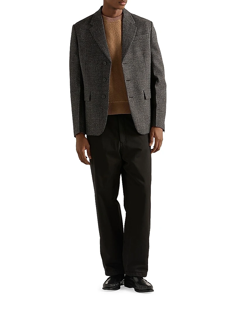 Single-Breasted Wool Jacket