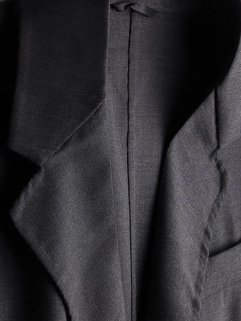 Single-Breasted Wool Blend Jacket
