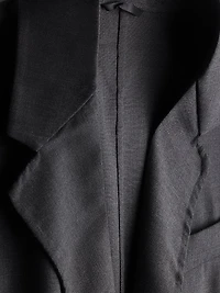 Single-Breasted Wool Blend Jacket