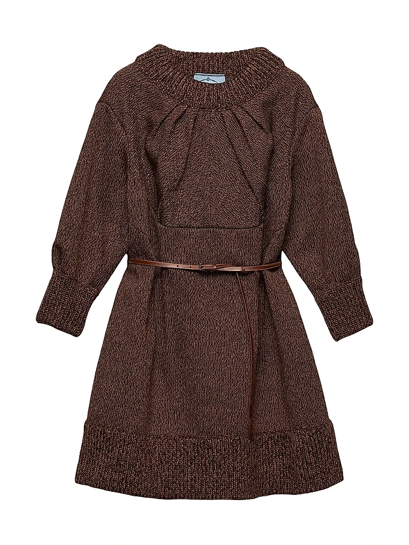 Mouliné Wool Mini Dress