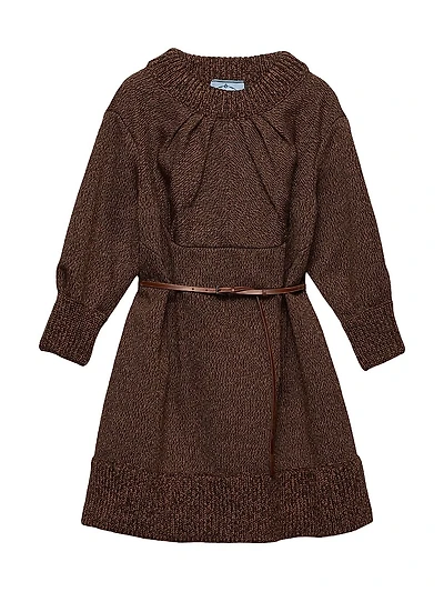 Mouliné Wool Mini Dress