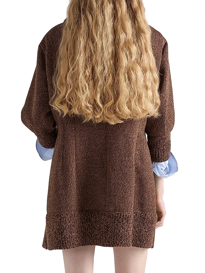 Mouliné Wool Mini Dress