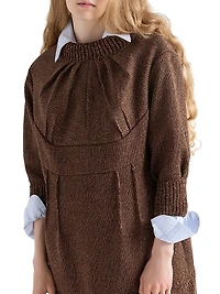 Mouliné Wool Mini Dress