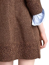 Mouliné Wool Mini Dress