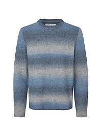 Aiden Stretch-Wool-Blend Crewneck Sweater