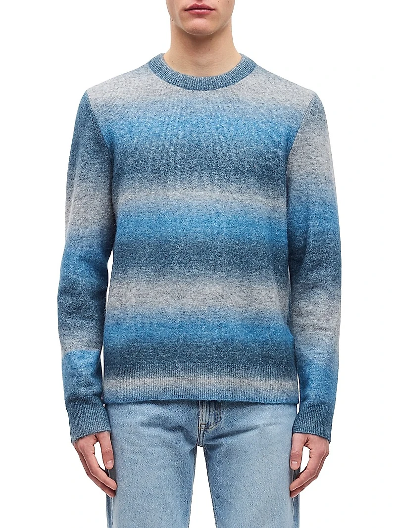 Aiden Stretch-Wool-Blend Crewneck Sweater