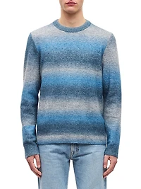 Aiden Stretch-Wool-Blend Crewneck Sweater