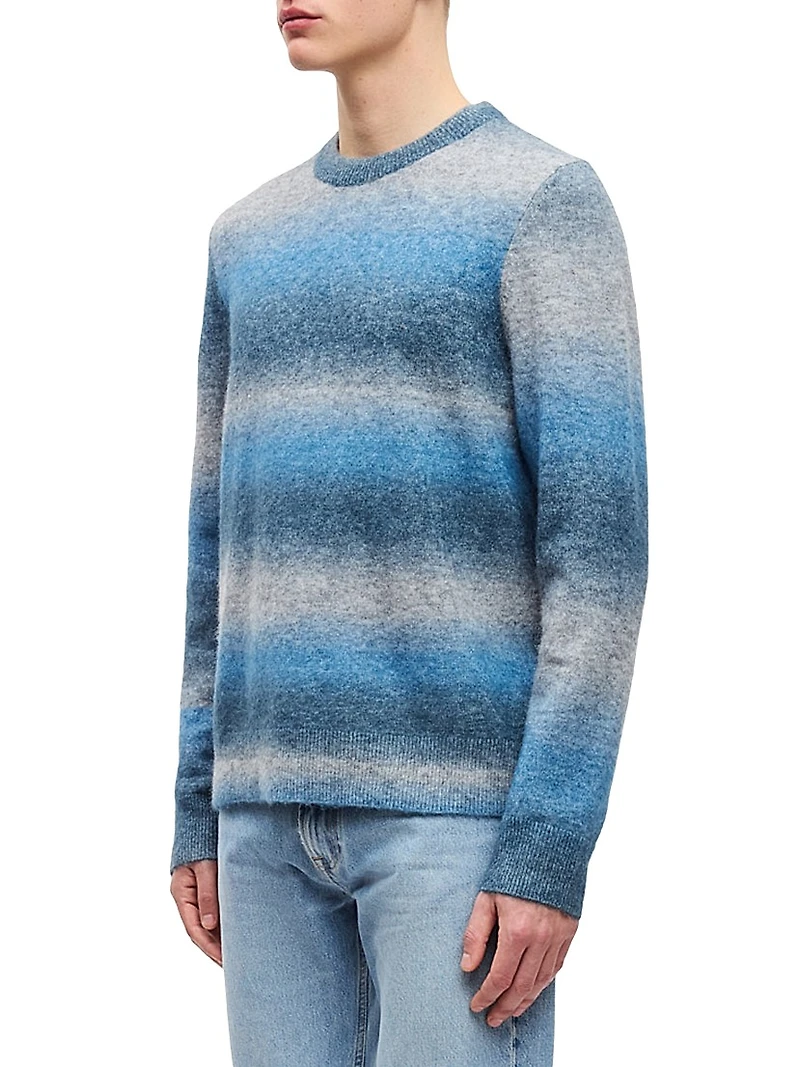 Aiden Stretch-Wool-Blend Crewneck Sweater