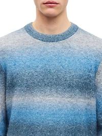 Aiden Stretch-Wool-Blend Crewneck Sweater