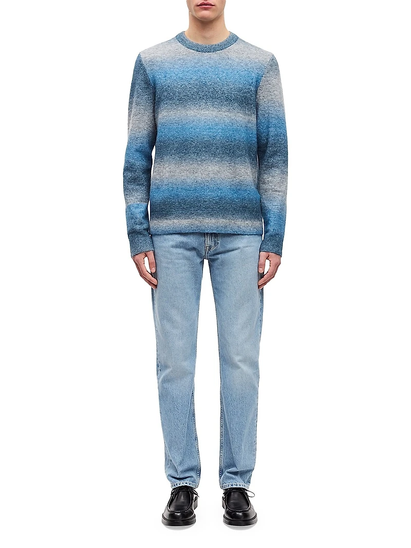 Aiden Stretch-Wool-Blend Crewneck Sweater