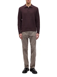 Sacaiden Wool-Nylon Polo Sweater