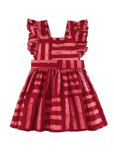 Baby's, Little Girl’s & Elisa Geometric Cotton Dress