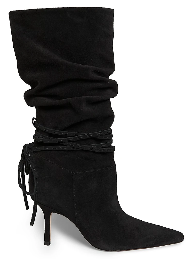 Samina Wrap Around Heel 85mm Suede Boots