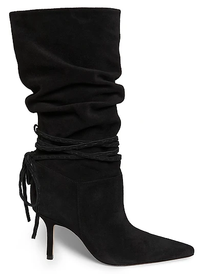 Samina Wrap Around Heel 85mm Suede Boots