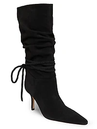 Samina Wrap Around Heel 85mm Suede Boots