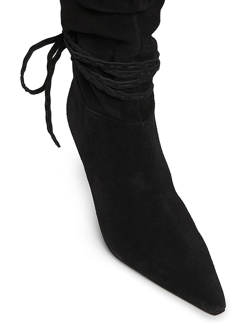 Samina Wrap Around Heel 85mm Suede Boots