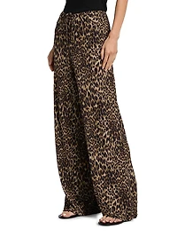 Adriel Leopard-Print Drawstring Pants