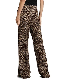 Adriel Leopard-Print Drawstring Pants