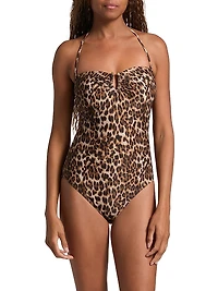 Leopard-Print One-Piece Swimsuit