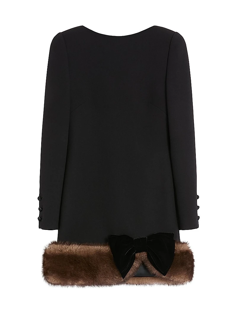 Wool Crepe Short Dress