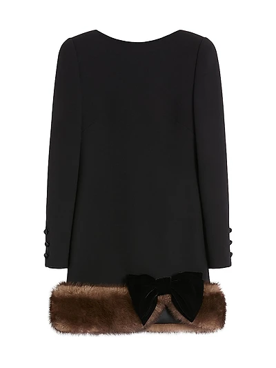 Wool Crepe Short Dress