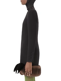 Wool Crepe Short Dress