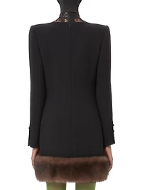 Wool Crepe Short Dress