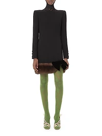 Wool Crepe Short Dress