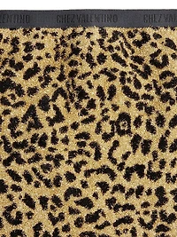 Jacquard Animal Print Lurex Knit Skirt