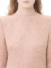 Floral Matelassé Short Dress