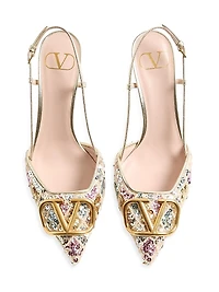 VLogo Signature 80MM Slingback Pumps Décolleté
