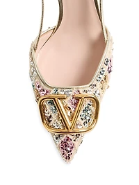 VLogo Signature 80MM Slingback Pumps Décolleté