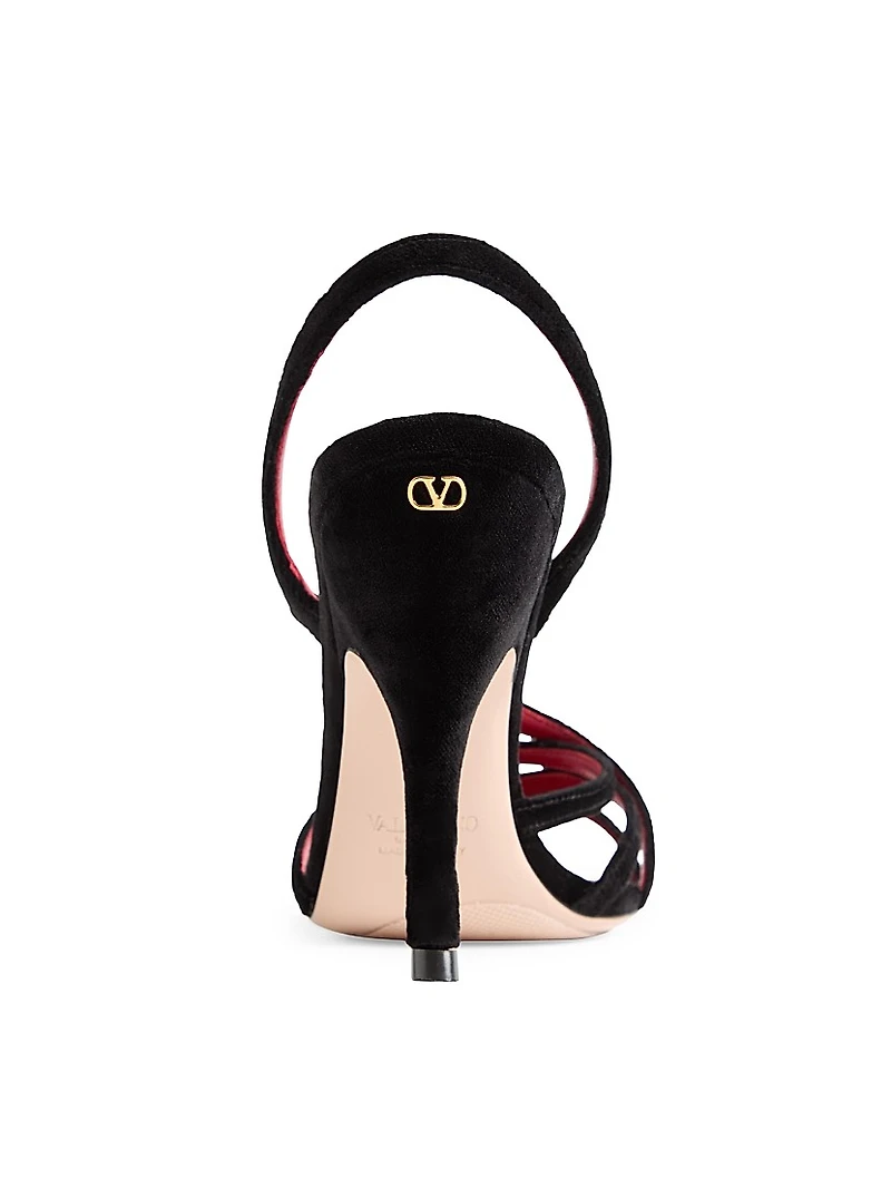 Fetishique Velvet 105MM Sandals
