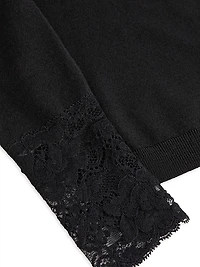 Wool Sweater with Lace